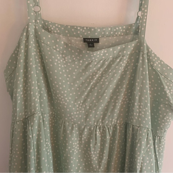Mint Polkadot Torrid Size 2 Dress - Picture 2 of 5
